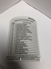 HONEYWELL 7800 Series LED FAULT CODE STICKER-ENGLISH-Burner-Boiler Control