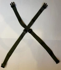 1.5" Wide Webbing Shoulder Harness Chest Rig - X-shape - Olive Drab -Made In USA