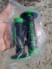 DOMINO 7/8" Motorcycle, Atv Hand Grips. BLACK GREEN. E6