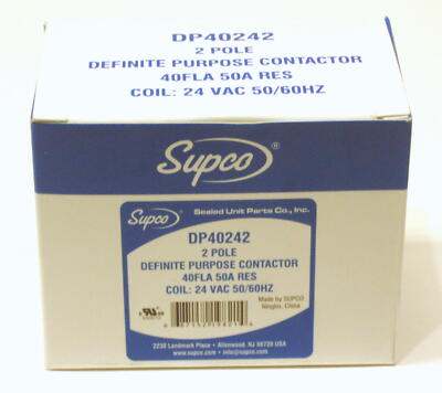 YuCo 40A Definite Purpose Contactor – 2-Pole, 24V Coil – Replacement For DP30C2P-F (HVAC, AC, Heating)