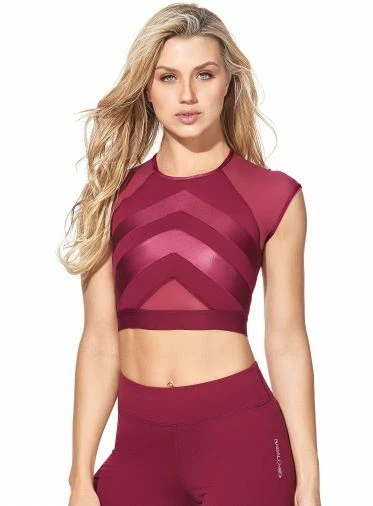 Sujetador deportivo Babalu 50943 para mujer con detalles de malla activa Yoga Pilates Gimnasio Foto 4 de 4