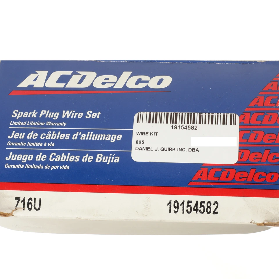 Juego de cables de bujía de encendido Chevrolet GMC 1991-1995 NUEVO FABRICANTE DE EQUIPOS ORIGINALES 19154582 Foto 3 de 3