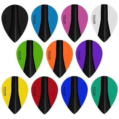 Harrows | Retina X | 5 SETS Dart Flights Birnenform Unifarben Tough Teardrop