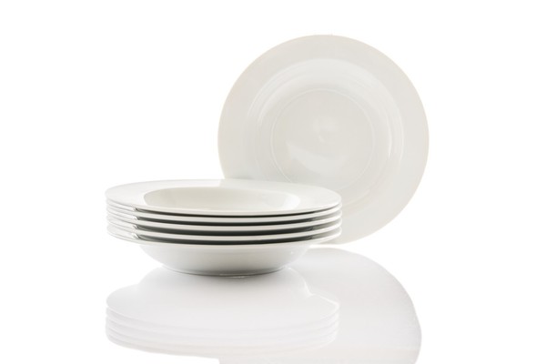 Retsch Arzberg Heike Weiss 6-Er Set Suppenteller 21Cm, 6 Personen Porzellan Rund-image
