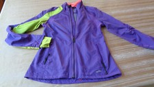 Brooks Run Jacket Women SMALL Purple Shelter Tech Thumbholes Vented FullZip Hike