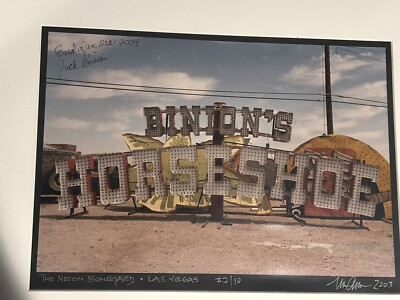 Binion s Horseshoe Photo Signed And Dated By Jack Binion Las Vegas WSOP Poker