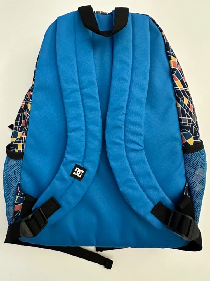 Mochila DC Shoes Co alça ajustável - Azul turquesa e múltipla nova sem etiquetas - Imagem 4 de 4