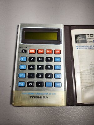 Calculatrice Vintage Toshiba LC830 – Format De Poche – Bon état, Collection