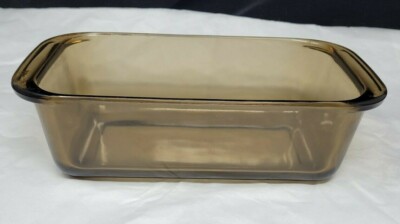 Pyrex Corning Brown Amber #213 Glass Bread Loaf Pan Casserole Dish 1.5 Liter