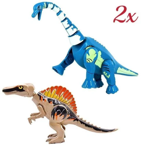 Jurassic Brachiosaurus/Spinosaurus Dinosaurier Modell Bausteine Spielzeug Neu - Bild 3 von 10