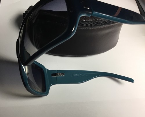 VINTAGE GIANFRANCO FERRE GF77604 SUNGLASSES TEAL BLUE RARE Made in Italy - Bild 3 von 4