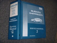 1993-1994 Subaru Impreza TROUBLESHOOTING & ELECTRICAL WIRING Repair Manual #2