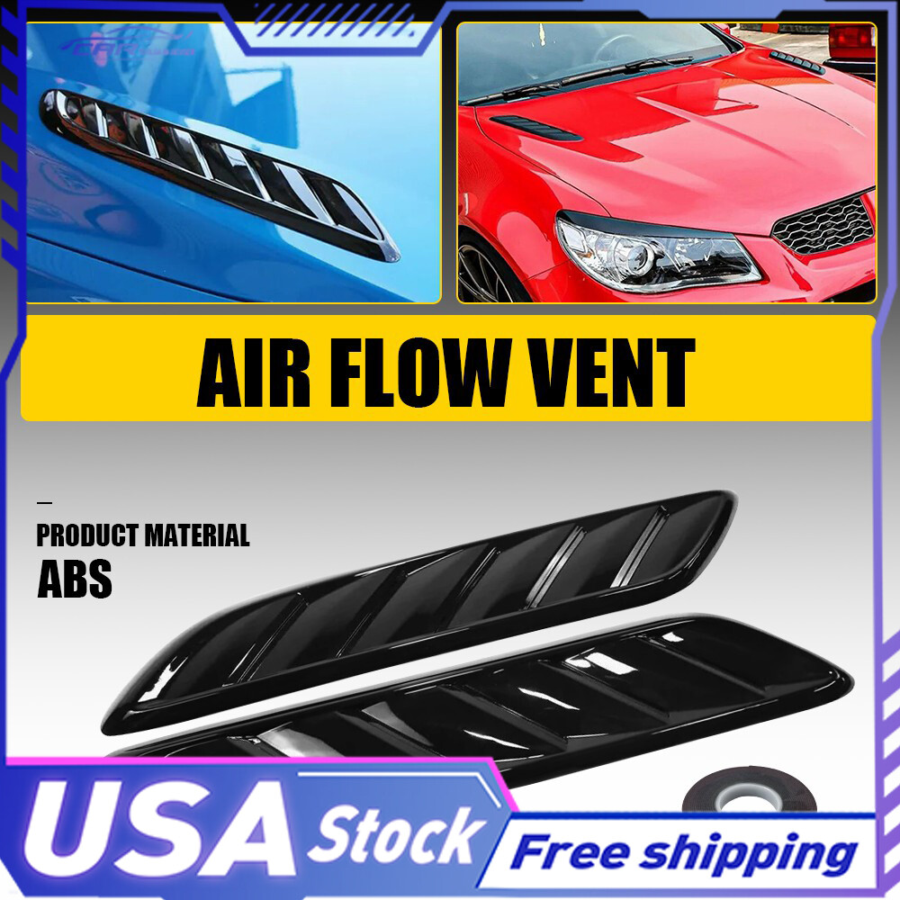 Sport Front Hood Air Scoop Vent Flow Intake Decor Cover Trim Car Accessories