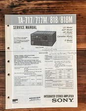 Sony TA-717 TA-818 Amplifier Service Manual Original 