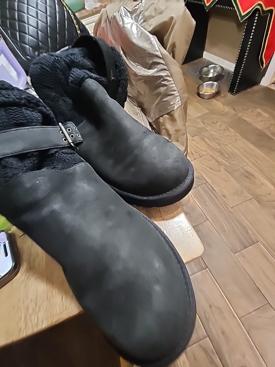 UGG CASSIDEE ブーツ UGG Australia Cassidee Short Suede Leather Knit Black