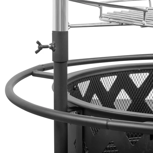 High Quality 30in Metal Fire Pit with Cooking Grates Outdoor Black US - Picture 15 of 21