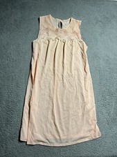 VTG JC Penny Sleeveless Nightgown Floral Cottagecore Lace Trim ILGWU USA Large