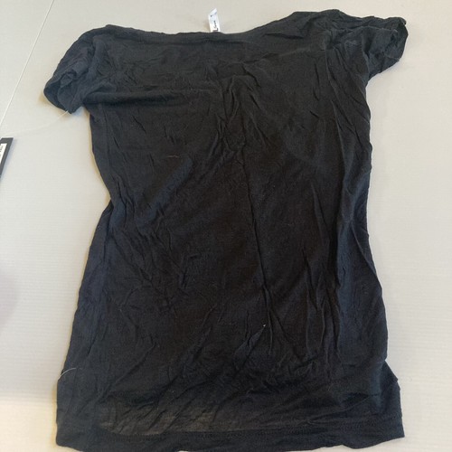 Camicia elasticizzata vintage Giamaica senza problemi da donna nera taglia media nera rayon nuova con etichette - Foto 8 di 8