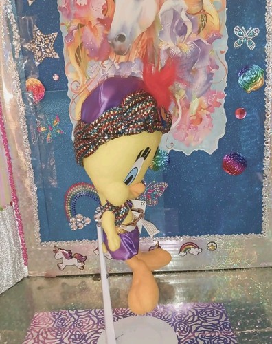 Vtg. 🦄Ace Warner Bros. / Looney Tunes / "Genie" Tweety Bird '1998 12" Plush! - Picture 3 of 16