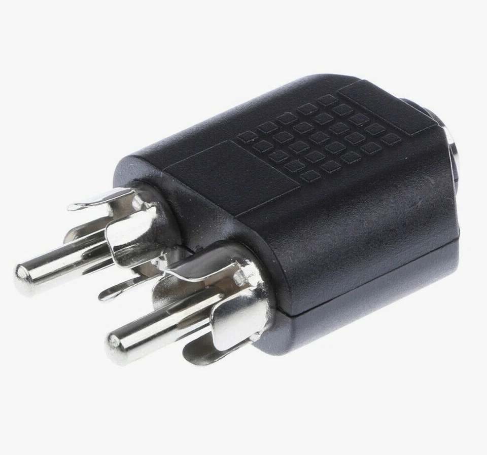 Adaptateur audio Jack 3,5mm femelle vers 2x RCA male Jack Adapter to 2x RCA male - Photo 2/4
