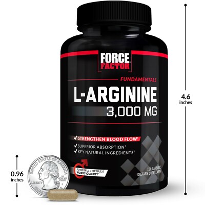 Force Factor L-Arginine 3000 MG, Extra Strength Nitric Oxide