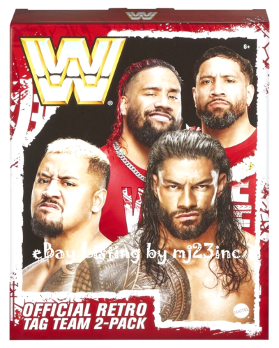MATTEL WWE RETRO BLOODLINE 4-PACK ROMAN REIGNS SOLO SIKOA JIMMY & JEY USO FIGURE
