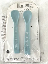 Spoons Bella Tunno Tunno Tots Silicone Spoon, Blue Little Legend/Hunks New