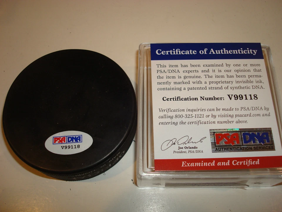 尼克拉斯·克朗沃尔签名瑞典队曲棍球冰球亲笔签名 PSA/DNA 红翼 b — 第 2/3 张图片