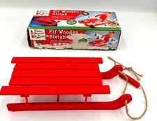 Elf Wooden Sleigh Naughty Elves Christmas Accessory Decoration(Damaged Box)