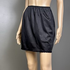Vintage Half Slip Skirt Short Warner s Perfect Measure Size Small Black 55304