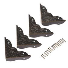 dophee 4 Pack Vintage Corner Protectors, 39mm, Antique Bronze