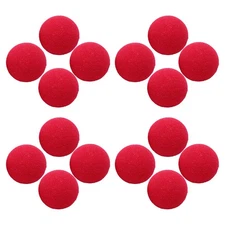  2 PCS Creative Clown Nose Halloween Decorations Red for Kids Foam