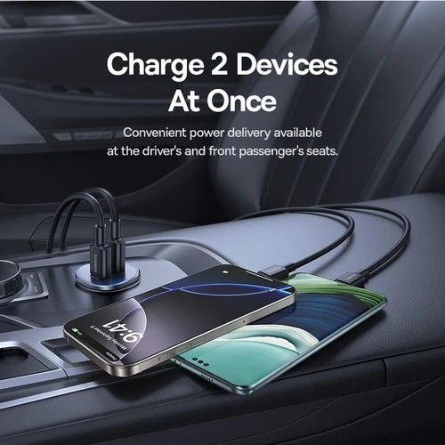 Baseus GoTrip Car Charger 30W Fast-Charging Dual Port Smart Power Distribution - Picture 4 of 19