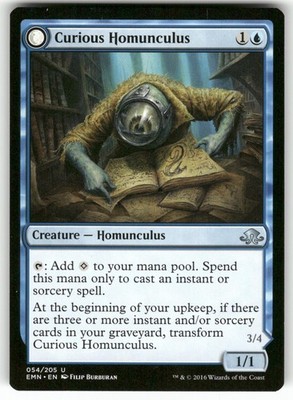 Curious Homunculus 54 Uncommon Eldritch Moon Magic: The Gathering Near Mint