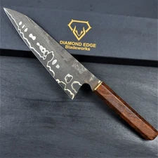 Handmade Japanese Damascus Chef Knife Sanmai ,52100 steel core ,Rosewood Handle