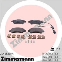 Zimmermann BremsbelÄGe Passend FüR Fiat Ducato 250 CitroËN Jumper Peugeot Boxer