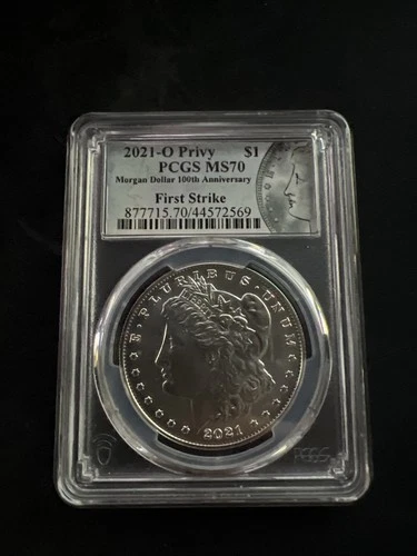 2021-O Privy Morgan Silver Dollar MS70 PCGS First strike - 100th Anniversary