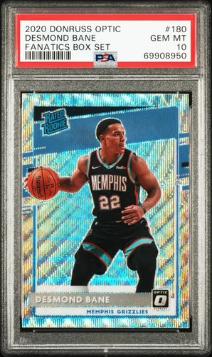 2020-21 Donruss Optic Fanatics Box Set Wave Prizm Desmond Bane PSA 10 Rookie RC