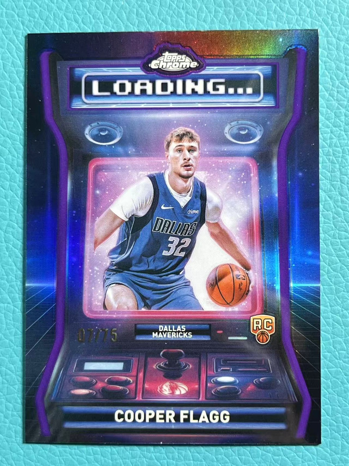 Cooper Flagg 2025-26 Topps Chrome Basketball 07/75 Purple Loading RC #LD-11