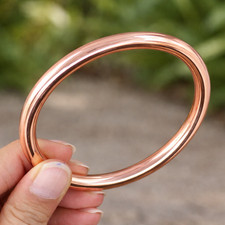 Handmade Thick Copper Bangle, Healing Cuff Bracelet Stackable Copper Bangle