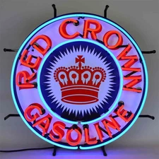 Neonetics 5CROWN Red Crown Gasoline Neon Sign 24 Width x 24 Height x 4 Depth