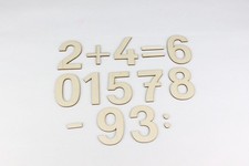 Educational Toys Numbers Set  38; Rechenzeichen Height 2 13/16in New Wooden Toy