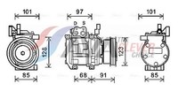 Kompressor Klimaanlage AVA Clever Choice KAK208 FüR Sportage KIA Hyundai Tucson