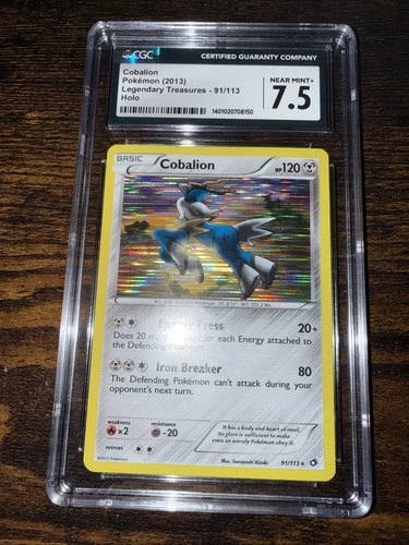 Cobalion 91/113 Holo Legendary Treasures Pokemon CGC 7.5 Near Mint+