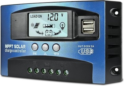 30A MPPT Solar Charge Controller 12V/ 24V Solar Panel W Adjustable LCD NEW