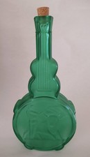 Green Art Glass Brandy Bottle Hand Made in Sp...
