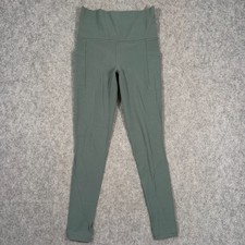 Athleta Olive Green Salutation Stash Pocket II Cropped Tights Women's Size XS