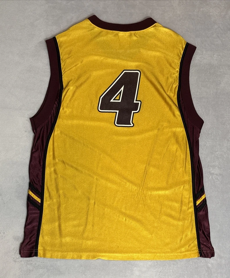 Camiseta deportiva de baloncesto Adidas Arizona State Sun Devils dorada #4 grande de colección para hombre Foto 2 de 4