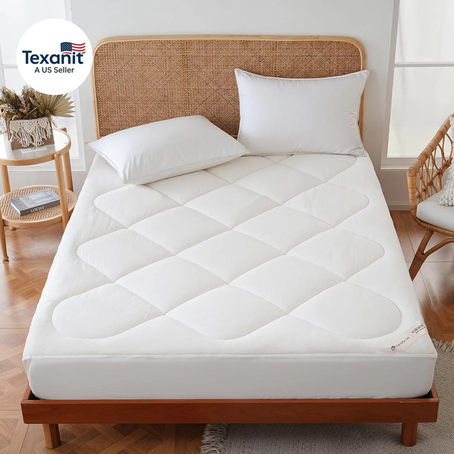 Natural Wool Mattress Pad Queen – 500GSM Organic Australian Wool Mattress Topper
