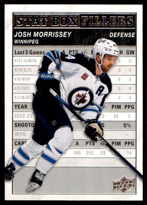 2023-24 Upper Deck Stat Box Fillers Josh Morrissey Winnipeg Jets #SB-25